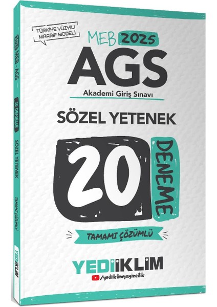 2025 Meb Ags Sözel Yetenek Tamamı Çözümlü 20 Deneme