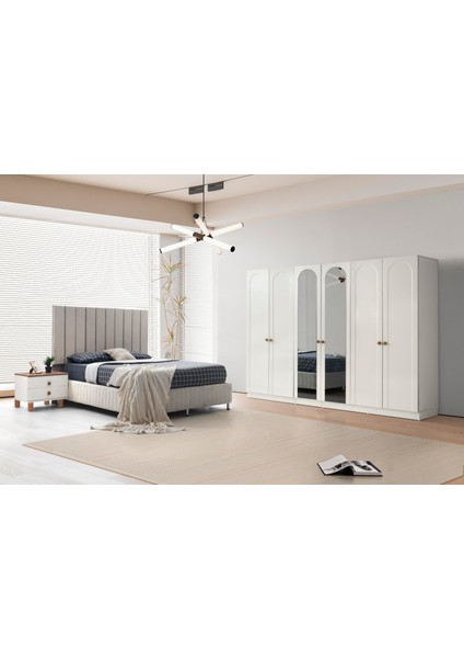 Lena 6 Kapaklı Gardırop Mdf