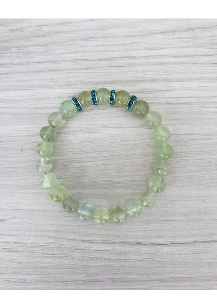Gerçek Prehnite Taşı Bileklik MKT48001