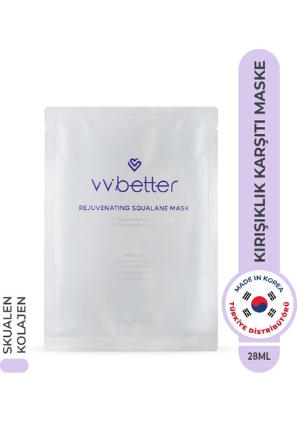 Rejuvenating Squalane Mask Yüz Maskesi Centella Asiatica Madecassoside Hyaluronic Acid Kore 28ml