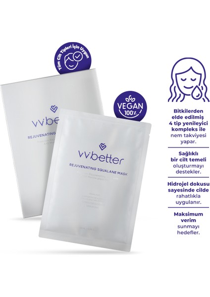 Rejuvenating Squalane Mask Yüz Maskesi Centella Asiatica Madecassoside Hyaluronic Acid Kore 28ml