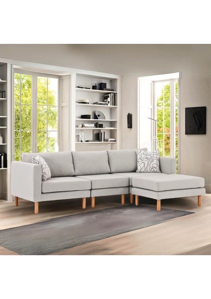 Armin Akıllı Köşe Koltuk Takımı & Modern Modüler Yataklı Köşe Takımı - Açık Krem modelleri