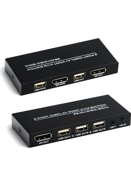 2 Port 4K 60Hz Dp Kvm Switch (DK-AC-KVM2X1DP)