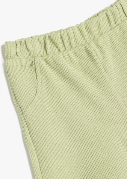 Pamuklu Bel Lastikli Cepli Şort modelleri