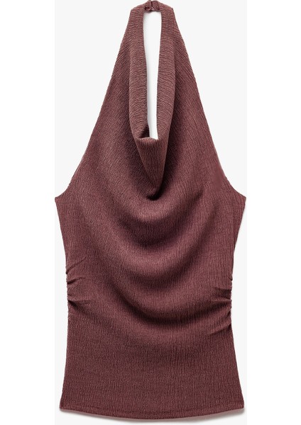 Kolsuz Dokulu Halter Yaka Bluz modelleri