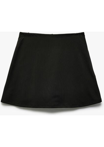 Yüksek Bel Slim Fit Spor Şort Etek