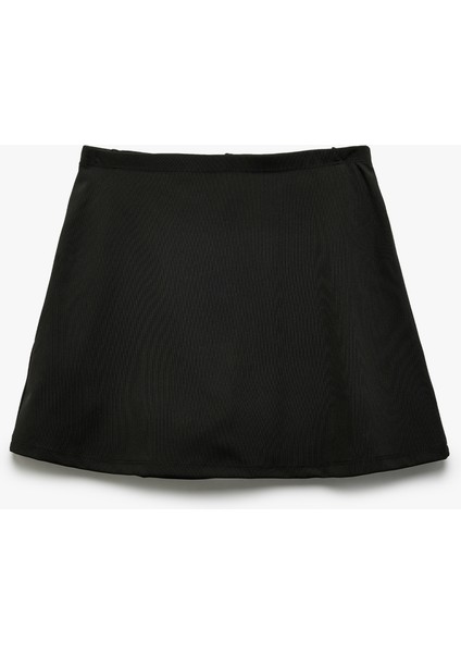 Yüksek Bel Slim Fit Spor Şort Etek