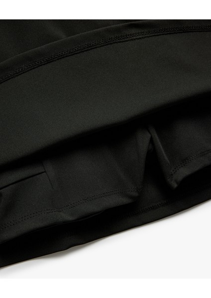 Yüksek Bel Slim Fit Spor Şort Etek