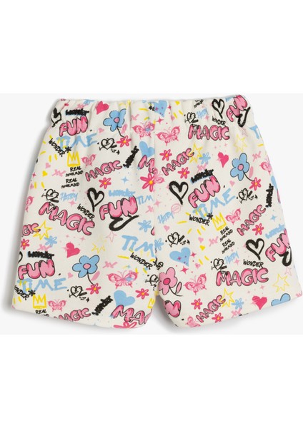 Beli Lastikli Şort Baskı Detaylı fiyatları