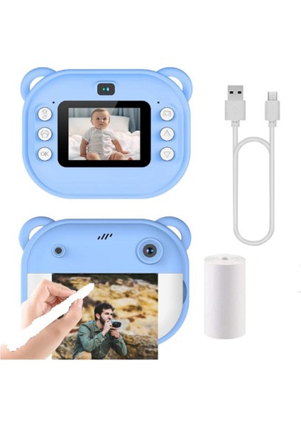 Dijital Video Kayıt Fotoğraf Çocuk Kamerası Anlık Termal Resim Kağıt Baskılı