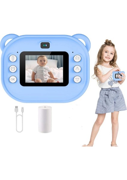 Dijital Video Kayıt Fotoğraf Çocuk Kamerası Anlık Termal Resim Kağıt Baskılı