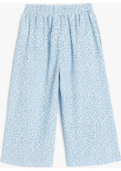 Çiçek Desenli Beli Lastikli Pantolon fiyatları