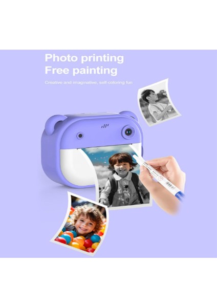 Dijital Video Kayıt Fotoğraf Çocuk Kamerası Anlık Termal Resim Kağıt Baskılı
