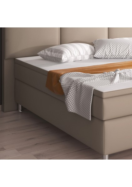 Oslo Muddy Suni Deri 3 Lü Set (YATAK+BAZA+BAŞLIK)160 x 200
