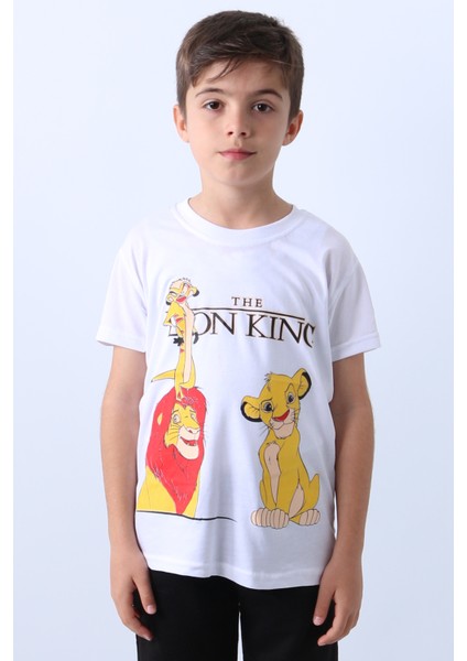 Erkek Çocuk Tshirt Lion Baskılı Bisiklet Yaka E36 fiyatları