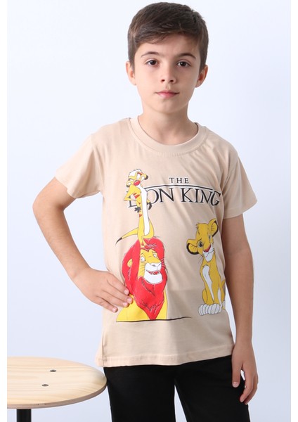 Erkek Çocuk Tshirt Lion Baskılı Bisiklet Yaka E36 fiyatları