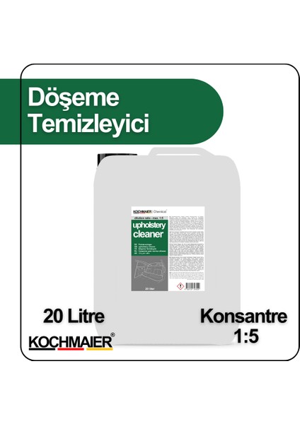 Döşeme Deri Alkantara Kumaş Koltuk Tavan Temizleyici Leke Çıkarıcı Konsantre 1:5 20 Litre / kg