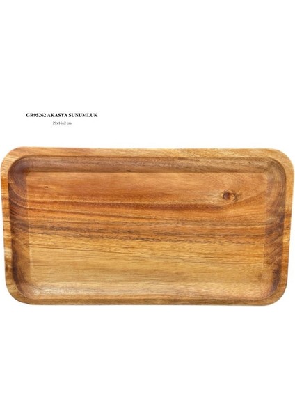 Homearths Akasya Dikdörtgen Sunum Tabağı (16X29X2 Cm)