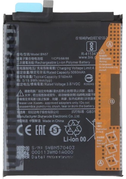 Xiaomi Poco X3 BN57 Batarya