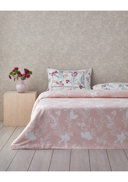 Petal Paradise Pamuklu Çift Kişilik Nevresim Seti 200 x 220 cm Pembe