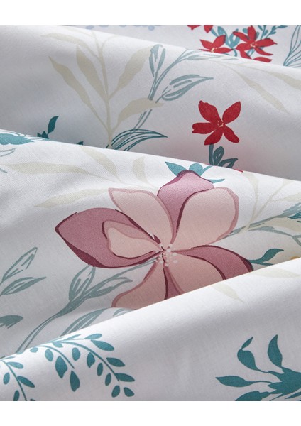 Petal Paradise Pamuklu Çift Kişilik Nevresim Seti 200 x 220 cm Pembe