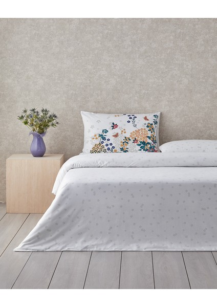 Spring Awakening Pamuklu Çift Kişilik Nevresim Seti 200 x 220 cm Yeşil – Kırmızı