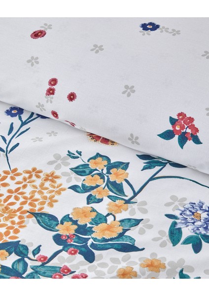 Spring Awakening Pamuklu Çift Kişilik Nevresim Seti 200 x 220 cm Yeşil – Kırmızı