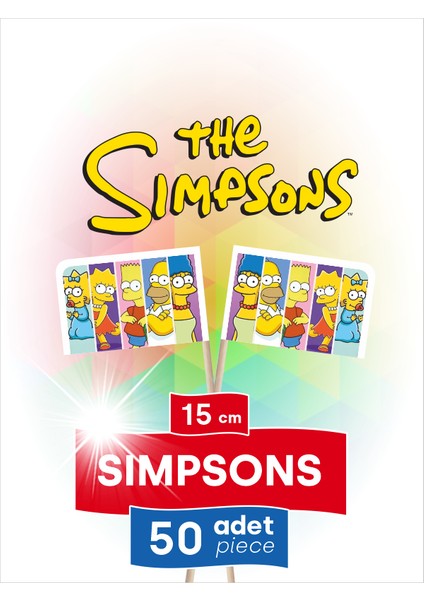 Simpson's Karakterleri Baskılı Sevimli Servis Kürdanı