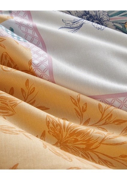 Patch Bouquet Çift Taraflı Pamuklu Tek Kişilik Nevresim Seti 160 x 220 cm Yeşil-Sarı indirimleri