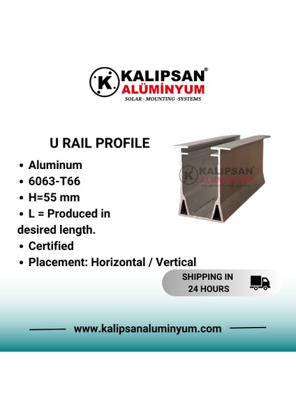 U Ray Profili 2000MM3 Adet