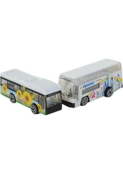 Mini 4'lü Otobüs Seti 7 cm - 8824A (Lisinya) modelleri