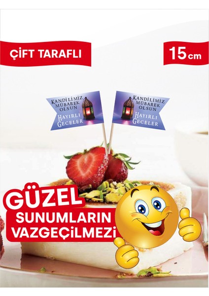 Kandiliniz Mübarek Olsun Mesajlı Servis Kürdanı