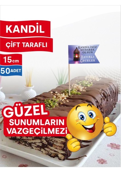 Kandiliniz Mübarek Olsun Mesajlı Servis Kürdanı