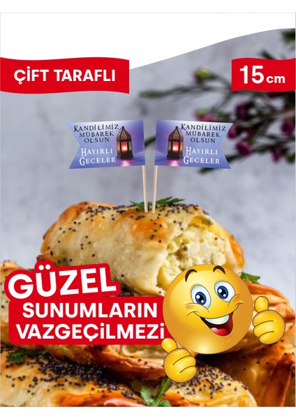 Kandiliniz Mübarek Olsun Mesajlı Servis Kürdanı
