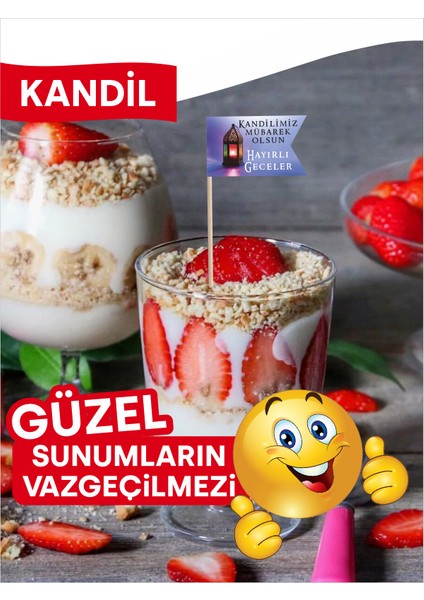 Kandiliniz Mübarek Olsun Mesajlı Servis Kürdanı