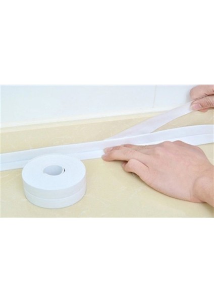 3,2 M Beyaz Su Sızdırmaz Mutfak & Banyo Lavabo Kenar Bandı & Şerit Yapışkan