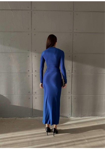 Sandy Elbise Yaka ve Bel Büzgü Detaylı - Saks fiyatları