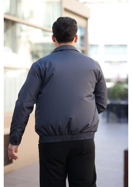 Erkek Gri Su ve Rüzgar Geçirmez Oversize Rahat Kesim Bel Lastikli Astarlı Mevsimlik Mont fırsatları