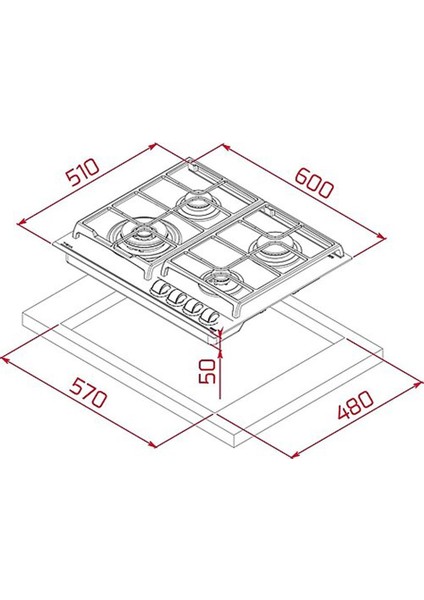 Gzc 64320 Xbc Wh Wok Gözlü Beyaz Ankastre Cam Ocak fiyatları