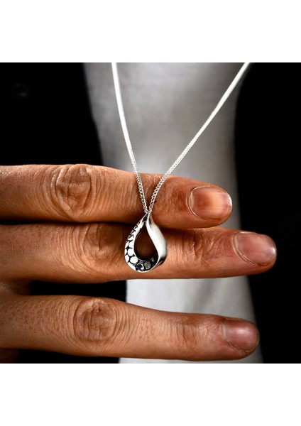 Gümüş Damla Kolye 925 Ayar Gümüş Su Damlası Figürlü Unisex Kolye fiyatları