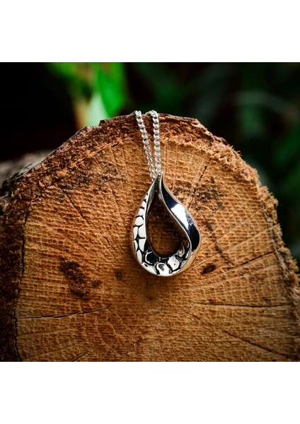 Gümüş Damla Kolye 925 Ayar Gümüş Su Damlası Figürlü Unisex Kolye modelleri