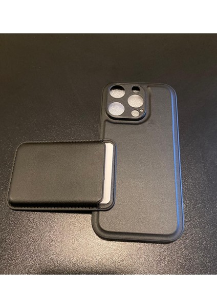 iPhone 16 Pro Uyumlu Premium Deri Magsafe Cüzdanlı Kartlıklı Kamera Çerçeve Standlı Kılıf fiyatları
