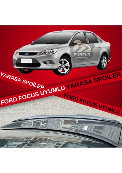 Ford Focus 2-2,5 Bagaj Üstü Slim Yarasa Spoiler Piano Black Parlak Siyah