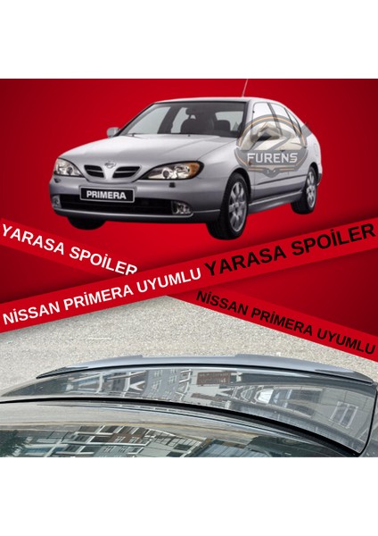 Nissan Primera Bagaj Üstü Slim Yarasa Spoiler Piano Black Parlak Siyah