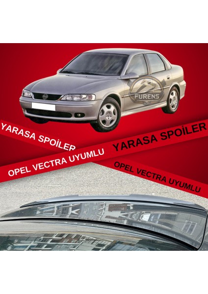 Opel Vectra Bagaj Üstü Slim Yarasa Spoiler Piano Black Parlak Siyah