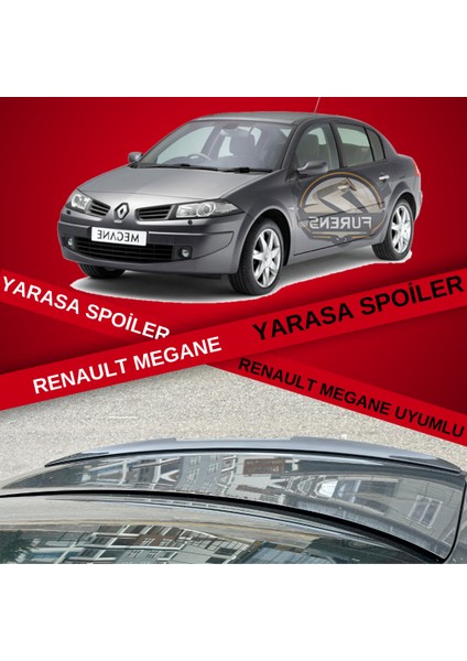 Renault Megane 2 Sedan Bagaj Üstü Yarasa Spoiler Bagaj Çıtası Piano Black