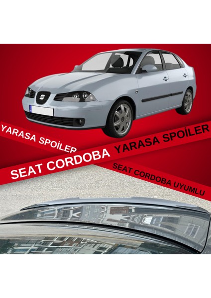 Seat Cordoba Bagaj Üstü Slim Yarasa Spoiler Piano Black Parlak Siyah