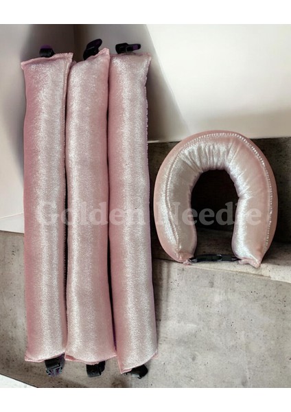 Saç Sosisi Şekillendirici Bigudi Isısız Saç Şekillendirici Bigudi 3 Adet Pembe