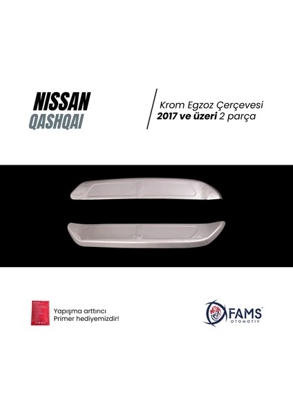 Qashqai 2017> Egzoz Çerçevesi 2 parça paslanmaz Çelik fiyatları