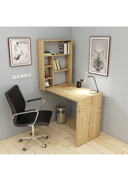 Sedir Raflı Duvara Monte Açılır Kapanır Çalışma Masası Safirmeşe - Sedir